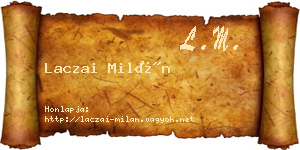 Laczai Milán névjegykártya
