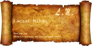 Laczai Milán névjegykártya
